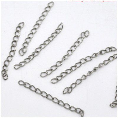 Подовжувальний ланцюжок 0,8*4*5 мм нержавіюча сталь 204 фото