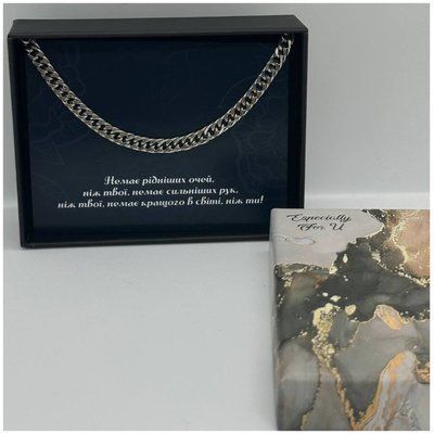 Оригинальный подарок Цепочка 4.5 мм 60 см из нержавеющей стали с открыткой 0828 фото