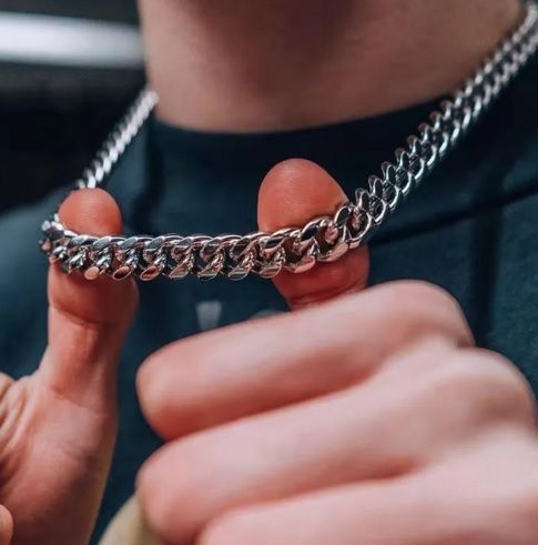 Ланцюжки із нержавіючої сталі кубинське плетіння 9 мм 60 см опт 2178 фото