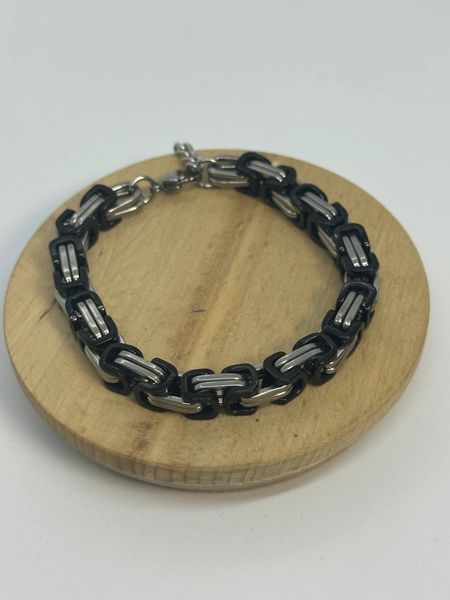 Браслет із нержавіючої сталі Візантійське плетіння 8 мм* 8 мм 503 фото