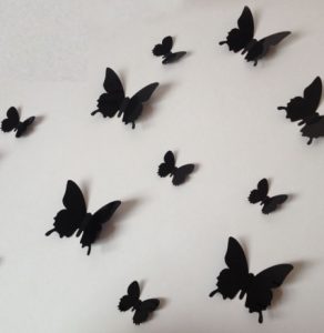 Бабочки-интерьерные наклейки (набор 12 шт)