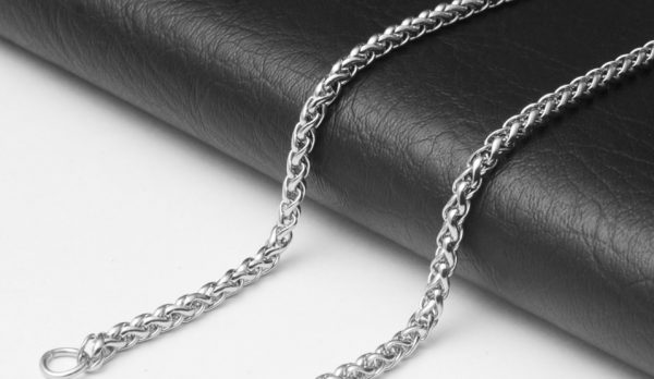 Ланцюжок з нержавіючої сталі плетіння колосок 5 мм 60 см