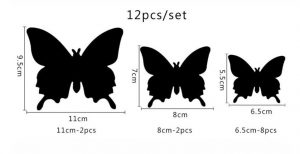 Бабочки из фольги набор 12 шт