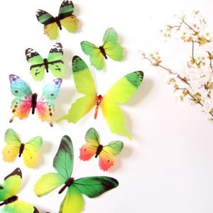 Бабочки - интерьерные наклейки 12 шт Green gammaБабочки - интерьерные наклейки 12 шт Green gamma