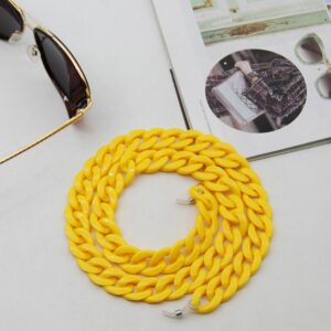 Ланцюжок для окулярів пластиковий жовтий стильний аксессуар